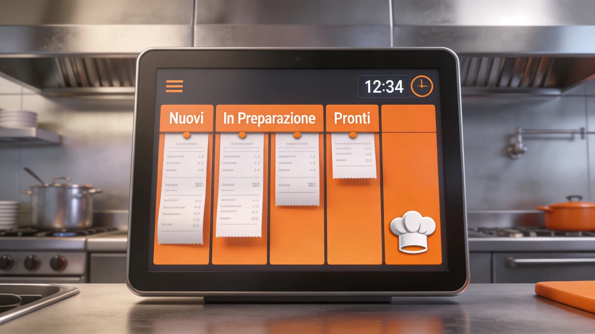 Kitchen Display System per cucina ristorante