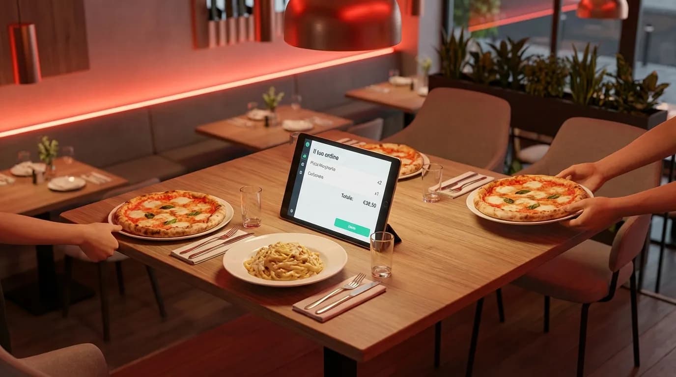 Ordini da tavolo digitali con QR code
